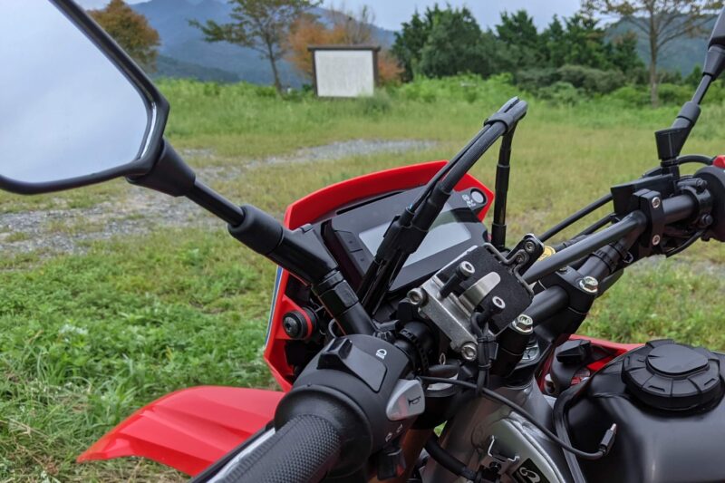 大人気の KEMIMOTO バイク クランプバー ミラー取り付けタイプ 100mm